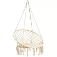 Huśtawka wisząca pleciona bocian 80cm Ecru
