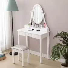 Toaletka kosmetyczna z oświetleniem + Taboret