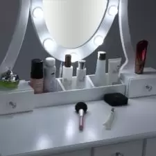 Toaletka kosmetyczna z oświetleniem + Taboret
