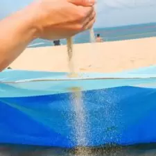 Koc mata plażowa Sand Free 200x200cm Niebieski