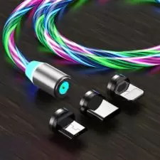 Kabel magnetyczny świecący RGB 3 końcówki