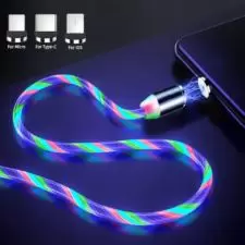 Kabel magnetyczny świecący RGB 3 końcówki