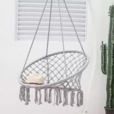 Huśtawka wisząca pleciona bocian 80cm Grafit