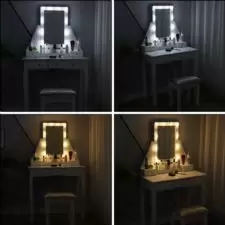 Toaletka kosmetyczna z oświetleniem + Taboret