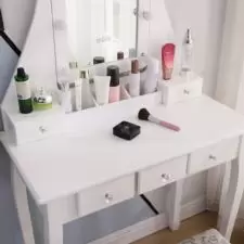 Toaletka kosmetyczna z oświetleniem + Taboret