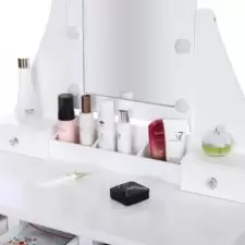 Toaletka kosmetyczna z oświetleniem + Taboret