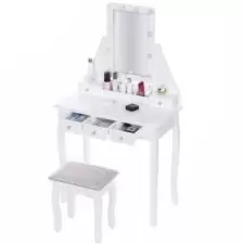 Toaletka kosmetyczna z oświetleniem + Taboret