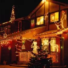 Lampki choinkowe świąteczne 200 LED Biały Ciepły