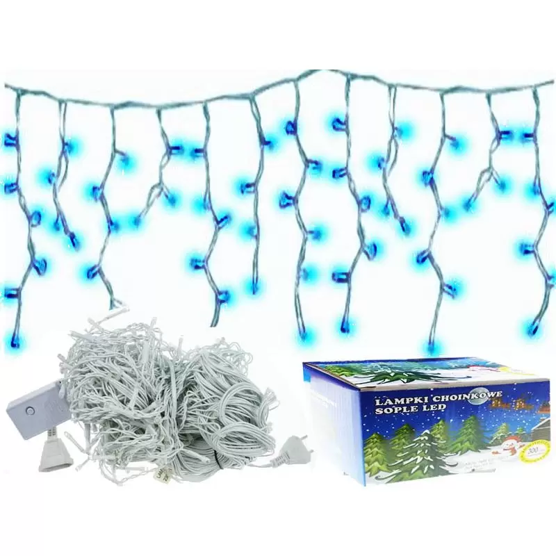 Sople lampki 200LED kurtyny świetlne Niebieski