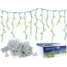 Sople lampki 200LED kurtyny świetlne Biały Ciepły