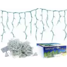Sople lampki 200LED kurtyny świetlne Biały Zimny