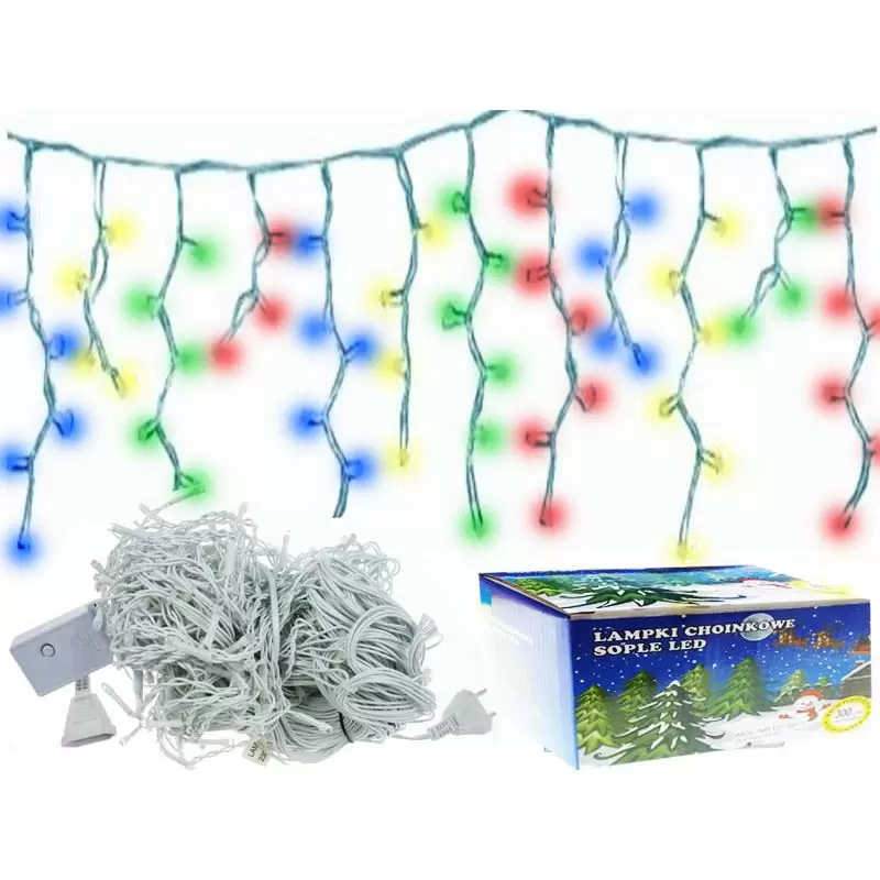Sople lampki 200LED kurtyny świetlne Wielokolorowe
