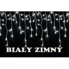 Sople lampki 500LED kurtyny świetlne Biały Zimny