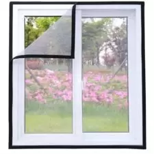 Moskitiera na okno 130x150cm + Rzep Czarna