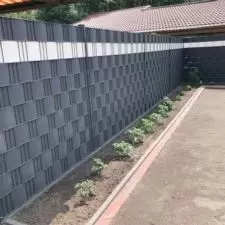 Taśma ogrodzeniowa 19cm x 35m 20 klipsów Antracyt