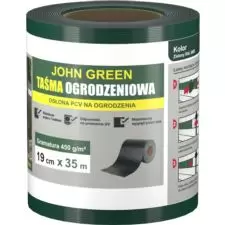 Taśma ogrodzeniowa 19cm x 35m + 20 klipsów C. Ziel