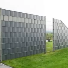 Taśma ogrodzeniowa 19cm x 35m + 20 klipsów Szary