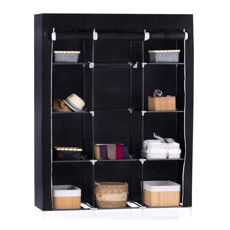 Szafa tekstylna HOM/KURI/BLACK/168X130X45