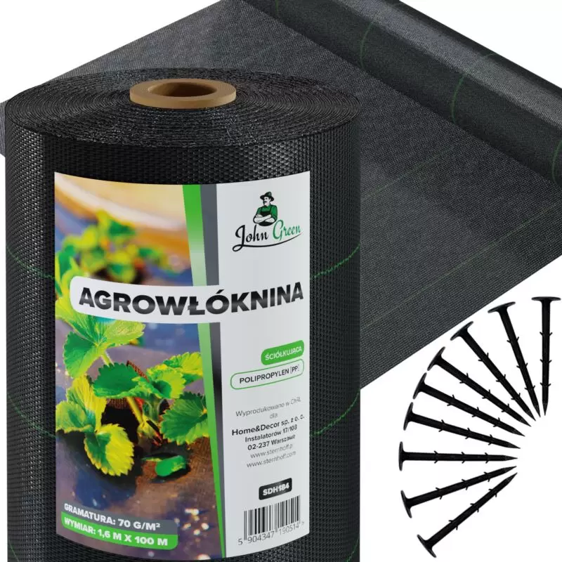 Agrowłóknina / agrotkanina 1,6x100m + 100 Szpilek