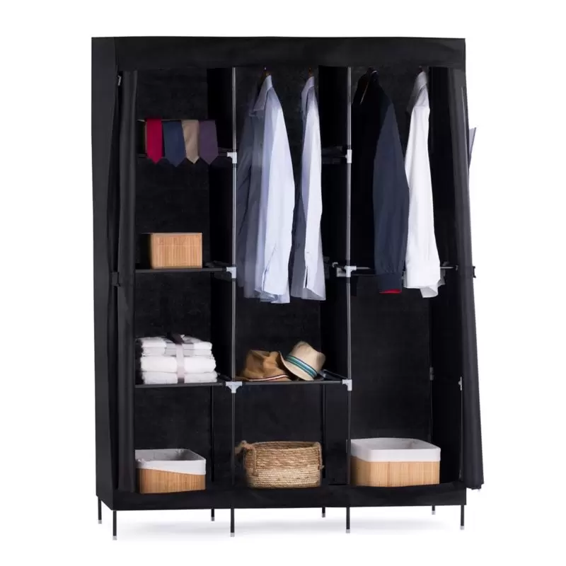 Szafa tekstylna HOM/TILLY/BLACK/170X130X45