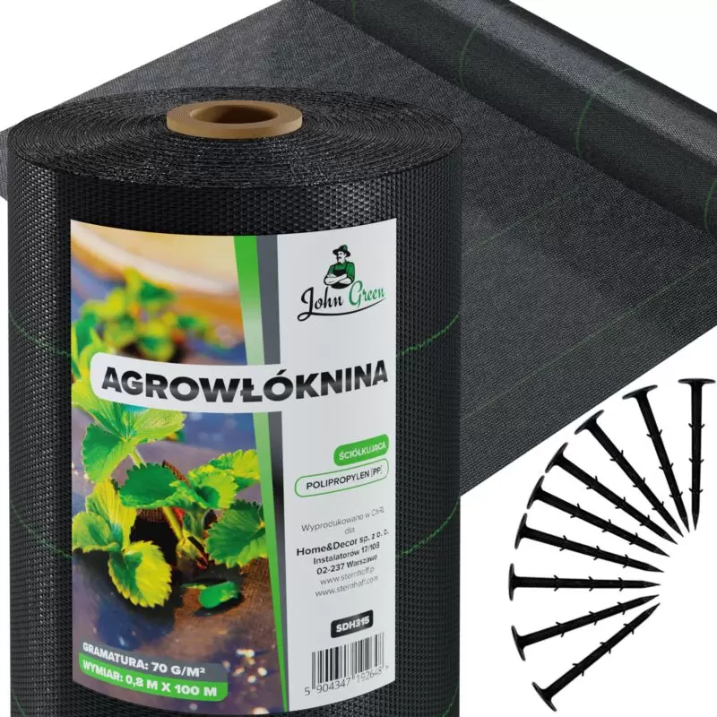 Agrowłóknina / agrotkanina 0,8x100m + 100 Szpilek