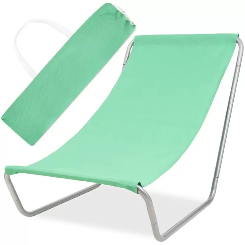 Leżak plażowy składany + Torba Zielony