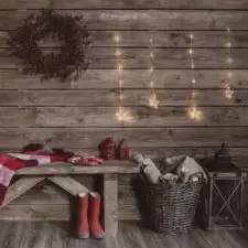 Lampki świąteczne Gwiazdki metalowe plecione