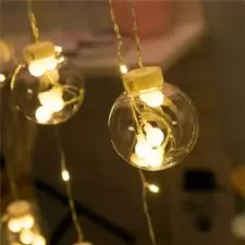 Girlanda 138LED kurtyna Bombki Biały Ciepły