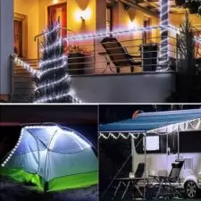 Wąż świetlny zewnętrzny solarny 20m + Czujnik