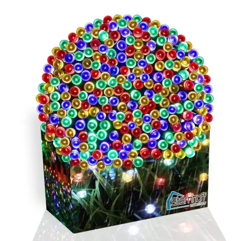 Lampki choinkowe świąteczne 300 LED Wielokolorowe