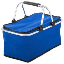 Koszyk piknikowy termiczny Niebieski + 2x Wkłady