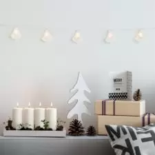 Lampki świąteczne Dzwonki drewniane 10 sztuk