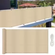 Osłona balkonowa 3x0,75m + Linka Beżowa