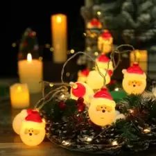 Lampki świąteczne kurtyna Mikołaj 10LED
