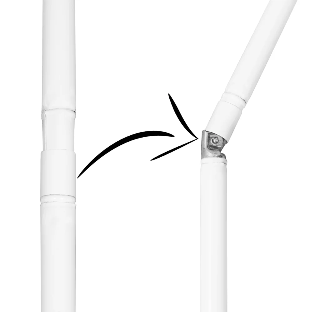 Parasol plażowy łamany wbijany 200cm Niebieski