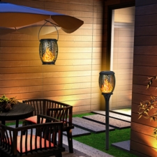 Lampa solarna Pochodnia z płomieniem LED x6