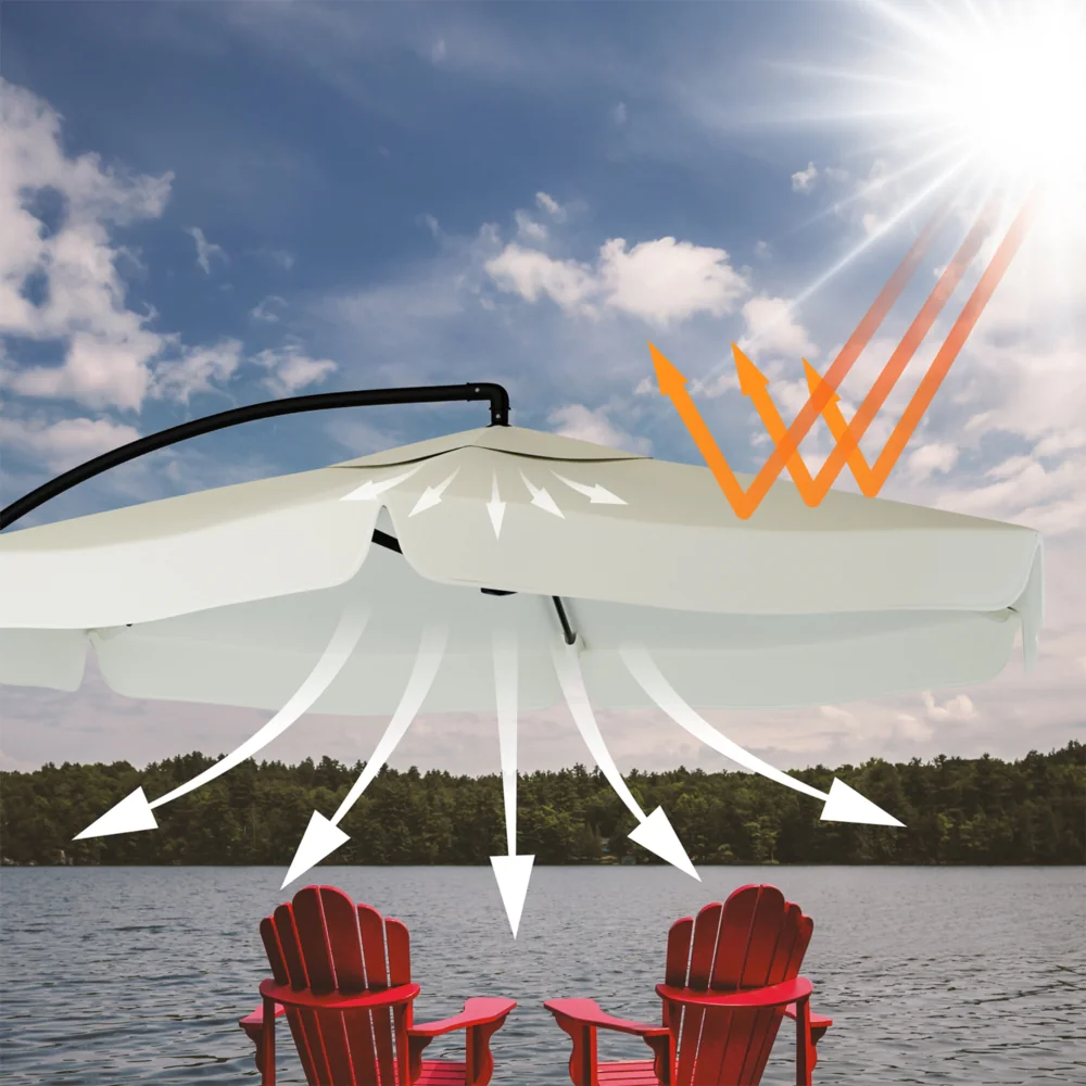 Parasol ogrodowy na wysięgniku 350cm + Pokrowiec