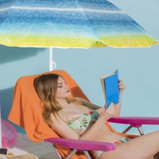 Parasol plażowy łamany wbijany 220cm
