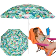 Parasol plażowy składany łamany wbijany 180cm