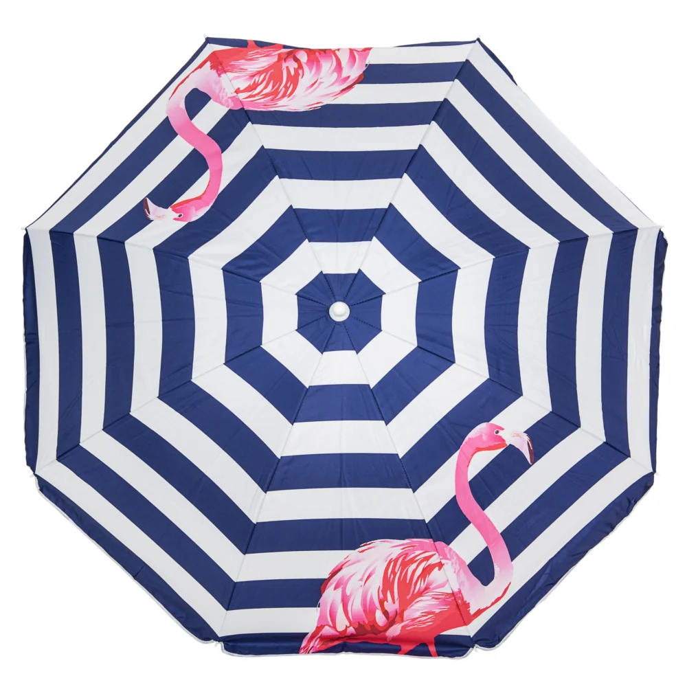 Parasol plażowy składany łamany z flamingiem 180cm