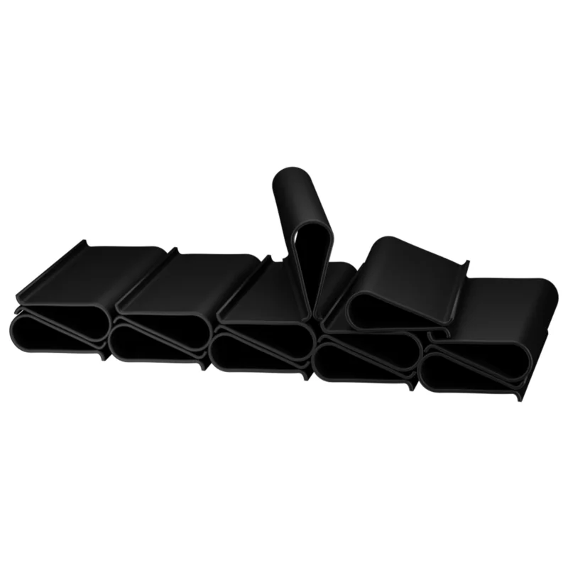 Klipsy do taśmy ogrodzeniowej 4,75cm Czarny 12 sztuk