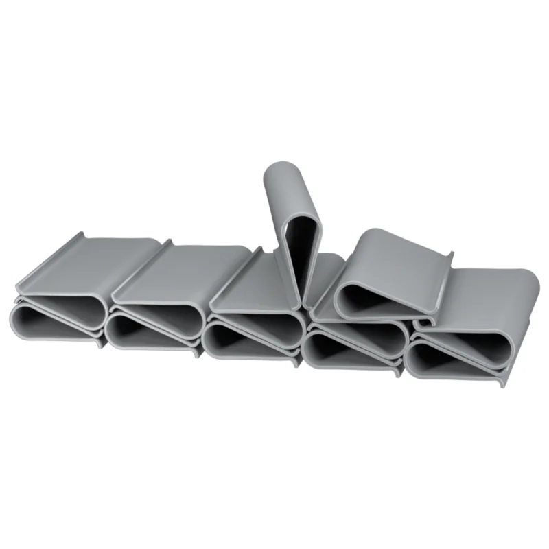 Klipsy do taśmy ogrodzeniowej 4,75cm Szary 12 sztuk