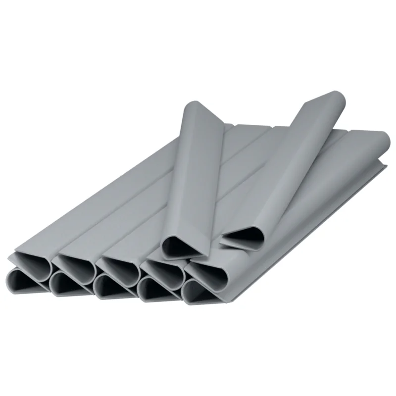 Klipsy do taśmy ogrodzeniowej 19cm Szary 12 sztuk