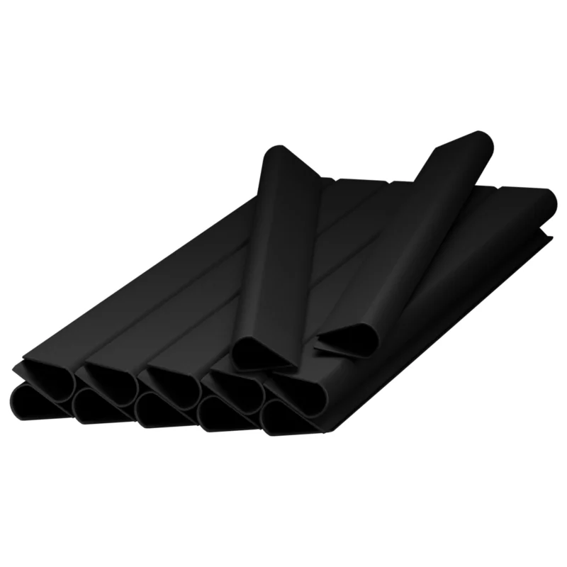 Klipsy do taśmy ogrodzeniowej 19cm Czarny 12 sztuk