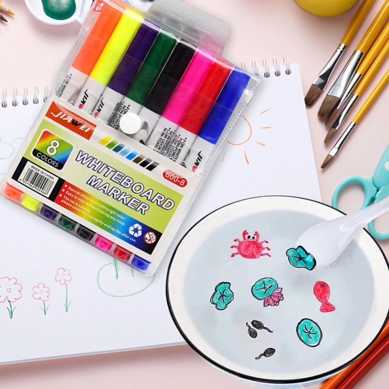 Markery do malowania po wodzie 8 sztuk + Łyżka