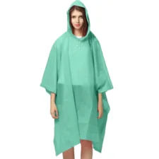 Poncho przeciwdeszczowe z kapturem płaszcz kieszonkowe wodoodporne Zielony