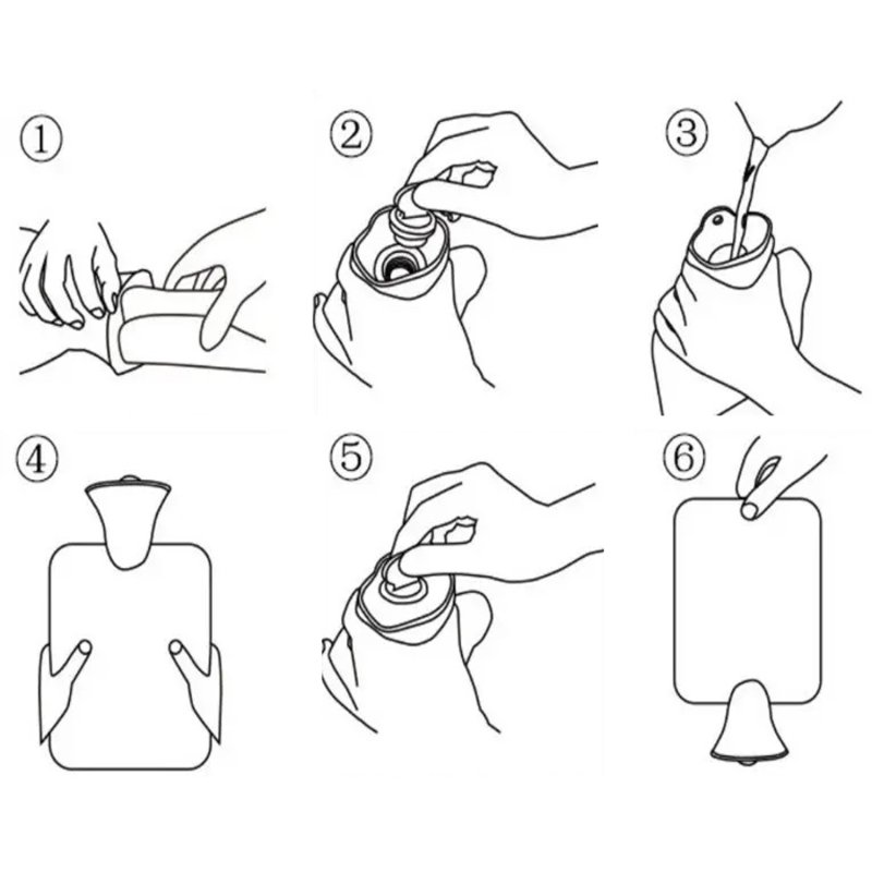 Termofor z imitacją futra 2L szary