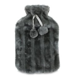 Termofor z imitacją futra 2L ciemny szary