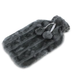 Termofor z imitacją futra 2L ciemny szary