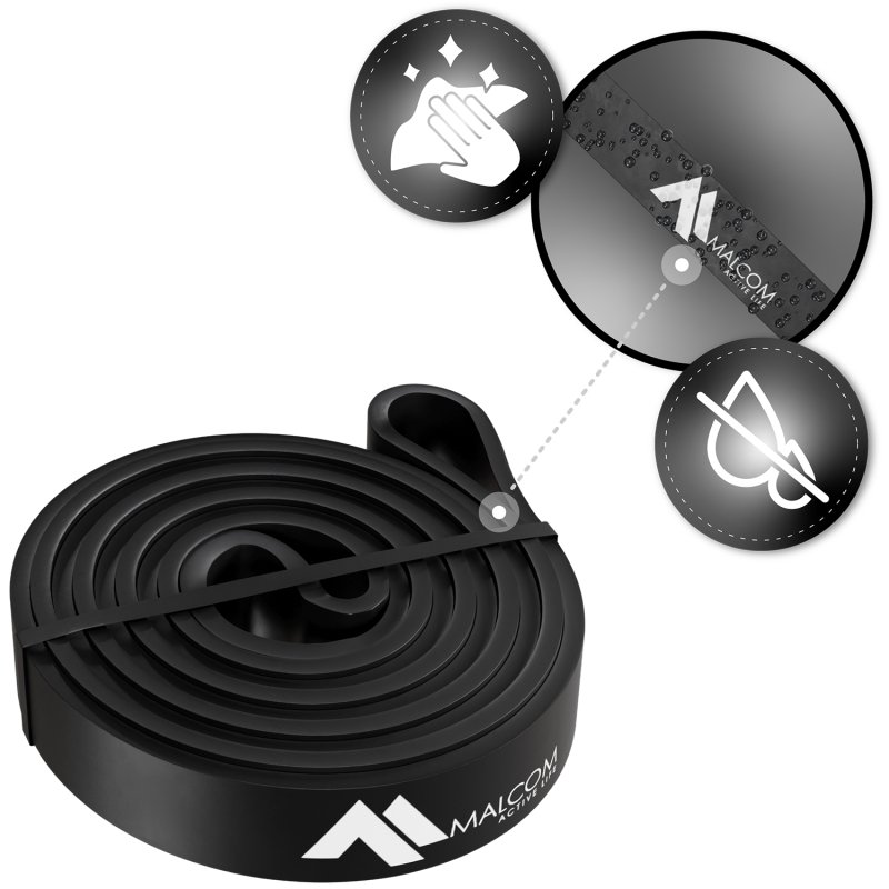 Guma oporowa do ćwiczeń gumy Powerband Czarna